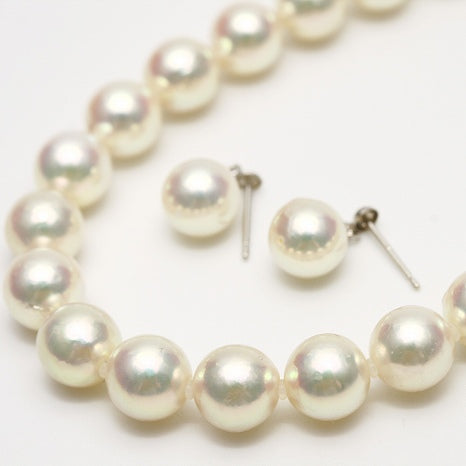 アコヤ真珠パールネックレス/イヤリングorピアス 2点セット 8.0-8.5mm 無調 色 ホワイトピンクグリーンカラー f0512an01 –  eiho pearl