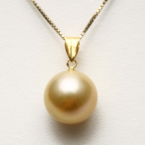 南洋白蝶真珠パールペンダントトップ 12mm ナチュラルゴールドカラー K18製 f0703nt05 – eiho pearl