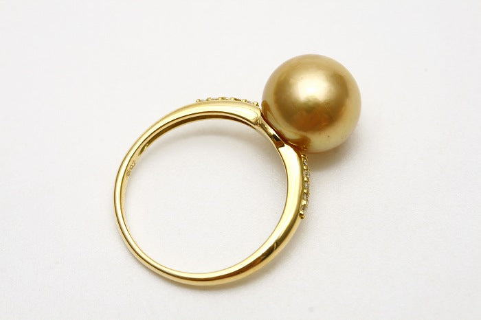 アコヤ真珠パールリング【指輪】 9.5-10.0mm ゴールドカラー K18製/D0