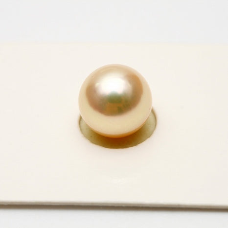 アコヤ真珠パールルース　9.5-10.0mm　無調色　ゴールドピンクカラー　e0802al04