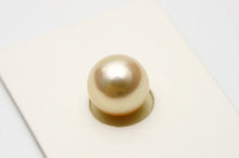 画像をギャラリービューアに読み込む, アコヤ真珠パールルース　9.5-10.0mm　無調色　ゴールドピンクカラー　e0802al04
