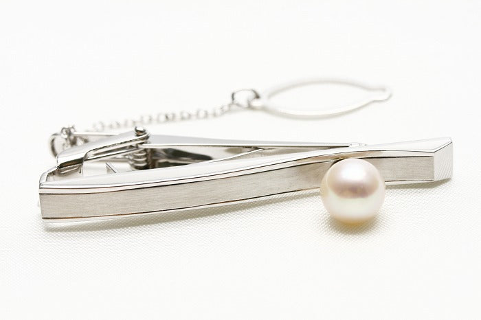 アコヤ真珠パールタイバー　8.0-8.5mm　ホワイトピンクカラー - eiho pearl