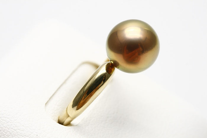 淡水真珠パールリング【指輪】 10mm ブラウンカラー シルバー製リング