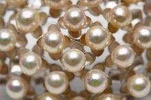 画像をギャラリービューアに読み込む, アコヤ真珠パールブローチ　30ヶ付　7.0-7.5mm　ホワイトピンクカラー　シルバ ー製　d1221bro02
